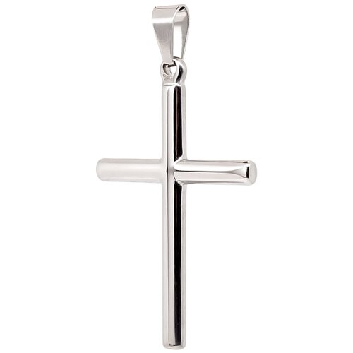 Крестик Ruby-Ruby, серебристый