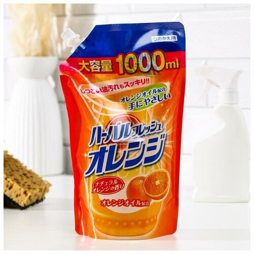 Средство для мытья посуды, овощей и фруктов, Mitsuei, с ароматом апельсина, 1 л