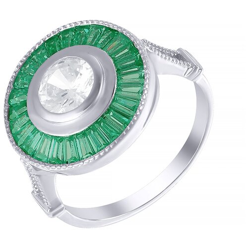 фото Element47 кольцо из серебра 925 пробы с кубическим цирконием cas3663r_ko_001_wg, размер 17.5