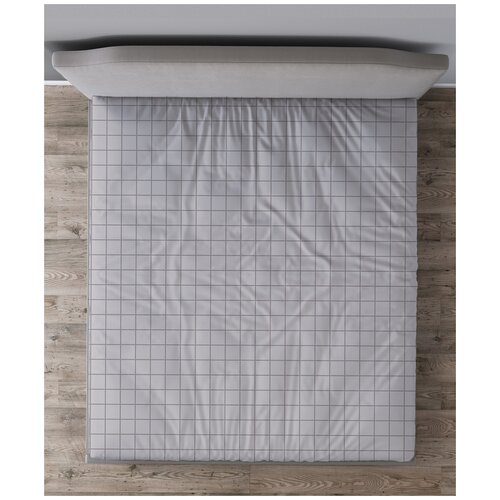 Простыня Евро 200х215 Галтекс Комфорт Таттерсол светло-серый