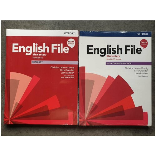 Комплект English File Elementary 4-th edition: Student's Book and Workbook (учебник и рабочая тетрадь, 2 книги) + CD-диск. Без кода к онлайн-версии