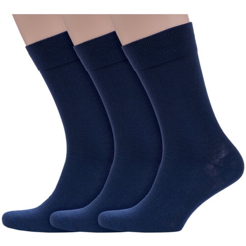 фото Мужские носки grinston, 3 пары, размер 29, синий