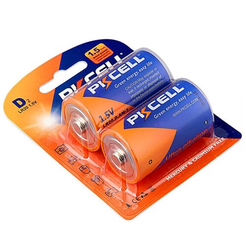 Батарейка D - Pkcell LR20-2B (2 штуки) батарейки алкалиновые energy ultra lr20 2b d 2 шт