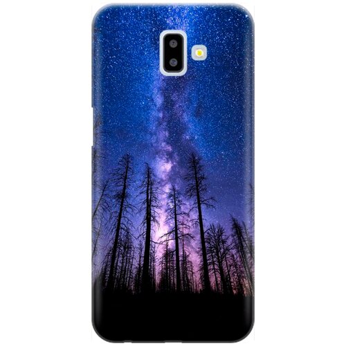 фото Re:pa накладка transparent для samsung galaxy j6+ 2018 с принтом "ночной лес и звездное небо"
