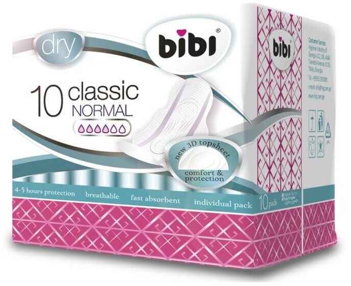 Прокладки «BiBi» Classic Normal Dry, 10 шт.