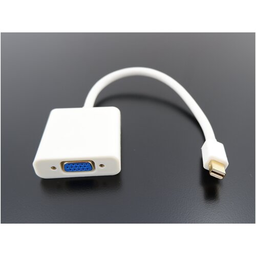 Конвертер miniDP на VGA белый кабель 0.25м переходник адаптер mini dp mini displayport m hdmi f 4kx2k 30hz mindpure ad007 белый