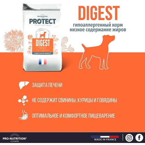 Сухой корм для собак Pro-Nutrition Flatazor Protect Digest при болезнях ЖКТ (2кг)