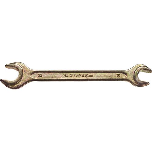 STAYER 10 x 12 мм, Рожковый гаечный ключ (27038-10-12) ключ рожковый 8 10 stayer 27038 08 10