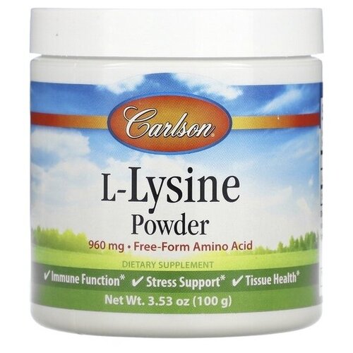 Carlson L- lysine лизин в порошке 100 гр l lysine l лизин гидрохлорид 200 гр