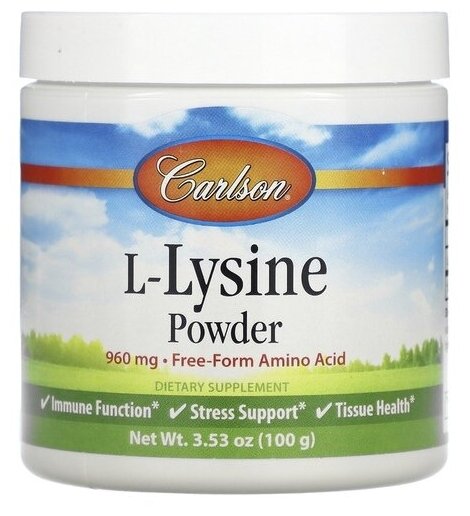 Carlson L- lysine лизин в порошке 100 гр