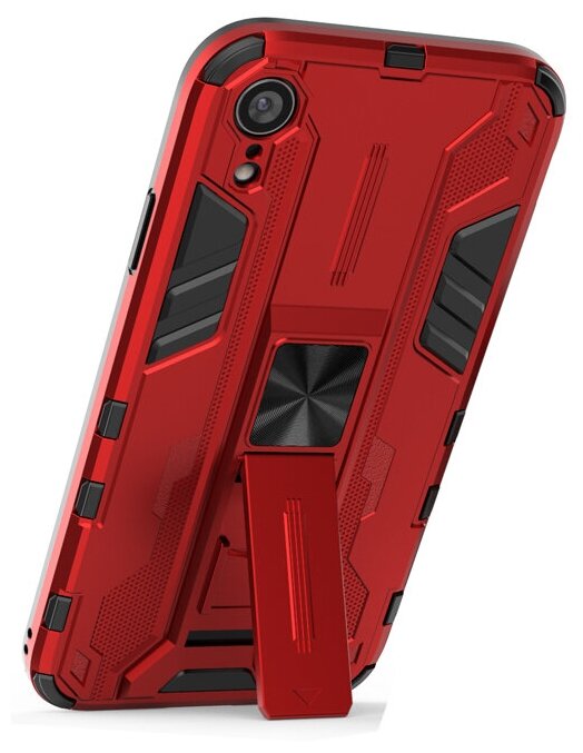 Противоударный чехол с подставкой Transformer для iPhone XR красный