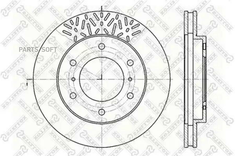 6020-3033v-Sx_диск Тормозной Передний! Mitsubishi Pajero 3.2gdi 00> Stellox арт. 60203033VSX