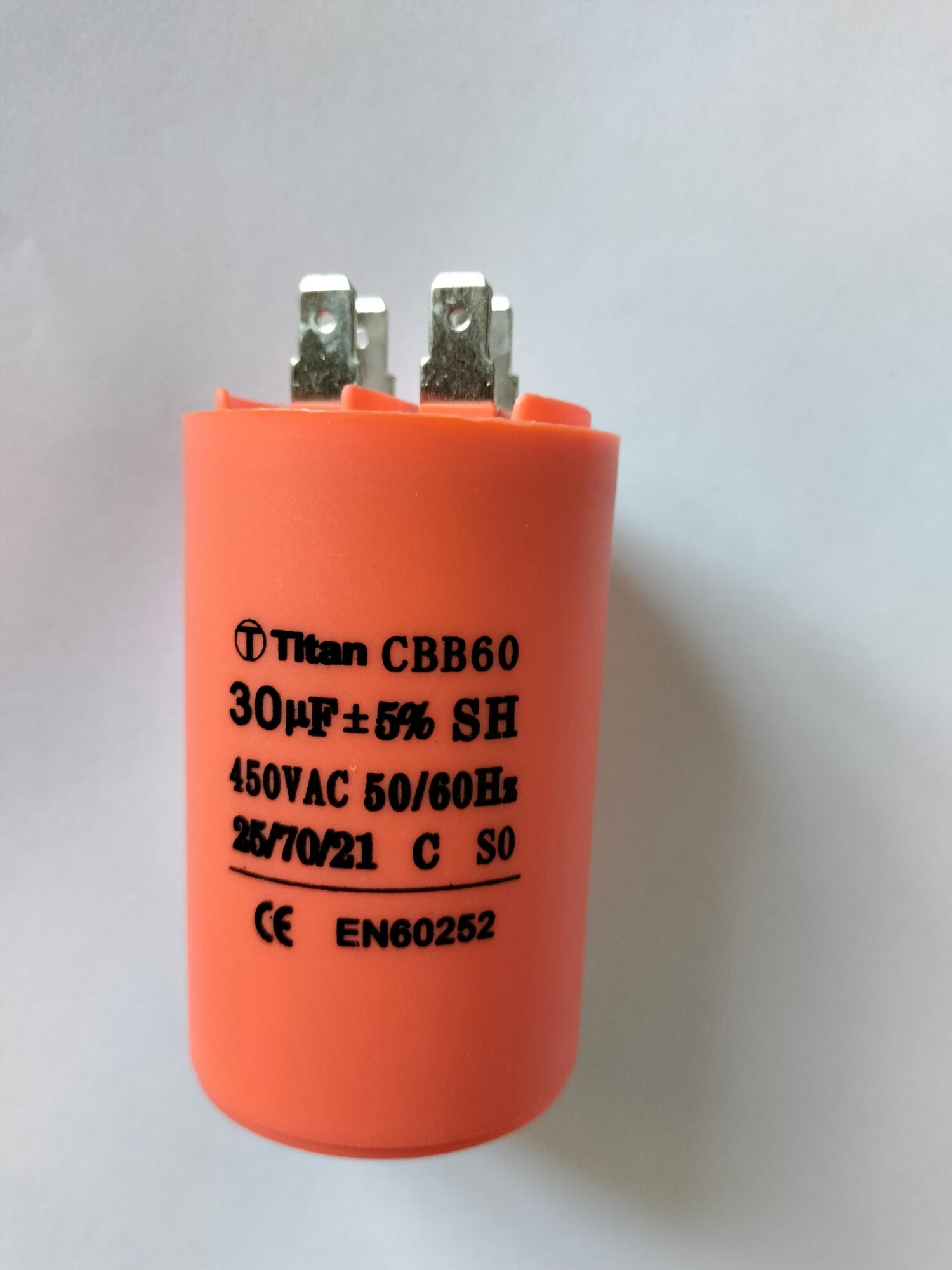 30мкф 450VAC 5% 45x70mm CBB60-A 4 клеммы конденсаторы TITAN 822-370