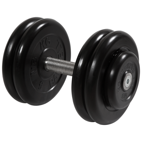 Гантель неразборная MB Barbell MB-FdbM-B черный гантель tight set 21 кг mb barbell mb fdbm b21