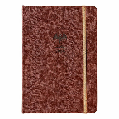 Ежедневник датированный 2024, Infolio, 140х200, 352 с. Dragon I1300emb/brown
