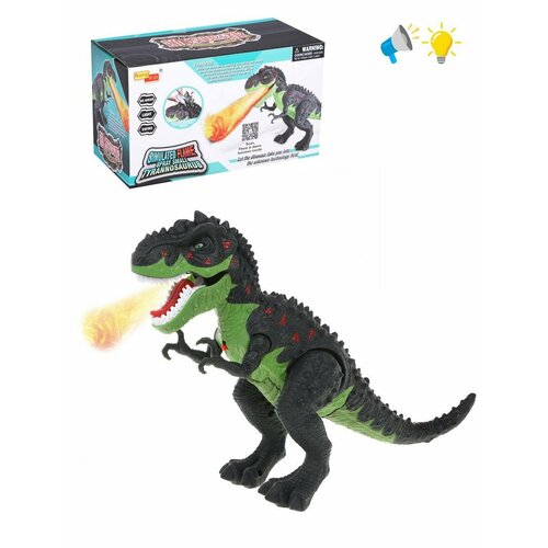 Интерактивный динозавр Наша Игрушка свет, звук, коробка (201026072) наша игрушка коробка многоцветный