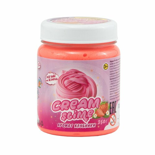 Игра развлекательная Жвачка Cream-Slime с ароматом клубники, 250г