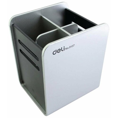 Подставка Deli E9137 для письменных принадлежностей 90х80х110мм ассорти пластик
