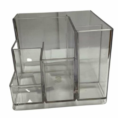 Подставка для канцелярских мелочей осколпласт 6 отделений, прозрачная 601-03