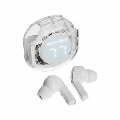 Наушники беспроводные Air39 TWS вкладыши BT 50 45200 мАч дисплей прозрачные белые 189500₽