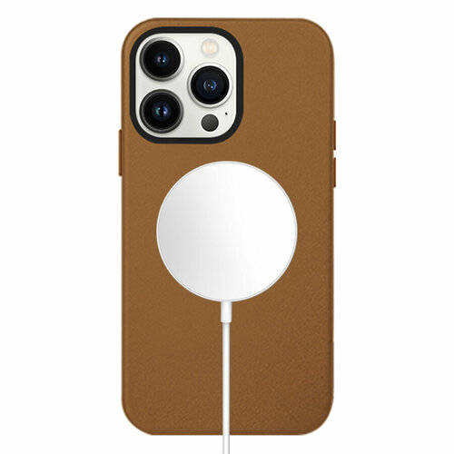 Чехол Leather Case with MagSafe KZDOO Mag Noble Collection для iPhone 13 Pro Max 6.7, коричневый (3) чехол twelve south magsafe для iphone 13 pro max коричневый