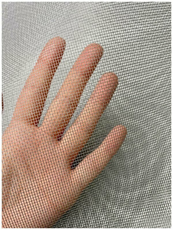 Москитная сетка "Fiberglass", стекловолокно, ПВХ, серая, 140x300 см — фото 1