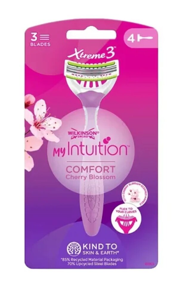 Одноразовый женский станок для бритья Wilkinson Sword Xtreme 3 My Intuition Cherry Blossom 4 шт.