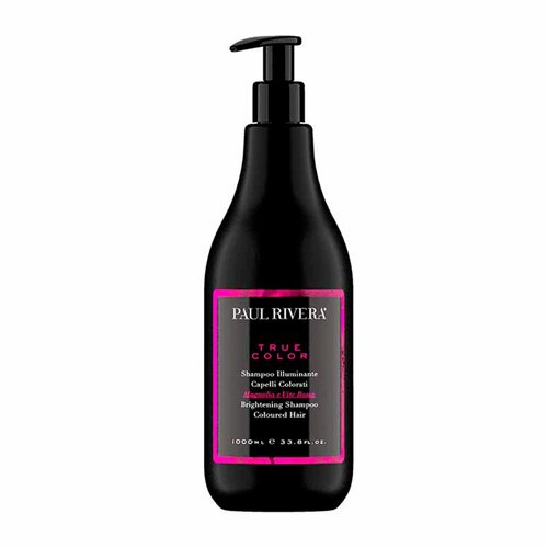 PAUL RIVERA TRUE COLOR BRIGHTENING SHAMPOO,1000 ML-Шампунь для повышения яркости окрашенных волос с экстрактами магнолии и листьев красного винограда,1000мл