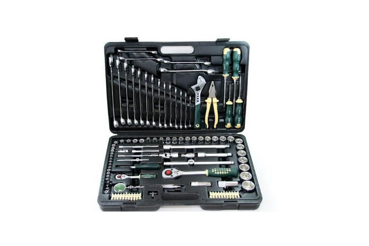 FORCE Набор инструмента 1/4"& 1/2" 6-гр. головки 4-32 мм, E4-E18, 102 пр F-41021