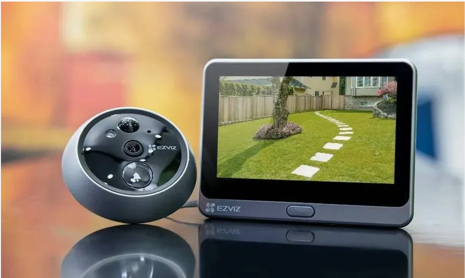Видеоглазок беспроводной wi-fi Ezvzi DP2C FullHD монитор монитор 4
