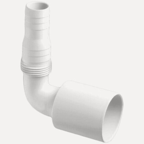 Изображение товара Адаптер Mcalpine MRWMF32-90 под углом 90 для подключения слива бытовой техники, выход 32 мм, белый