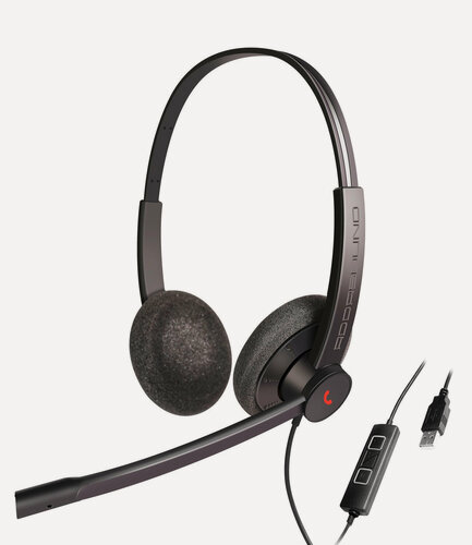 Изображение товара Профессиональные наушники ADDASOUND Epic 302 (UC) с микрофоном, USB-А, Stereo (Стерео) (ADD-EPIC-302)