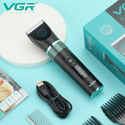 Мощная машинка для груминга и стрижки домашних животных VGR (черная)