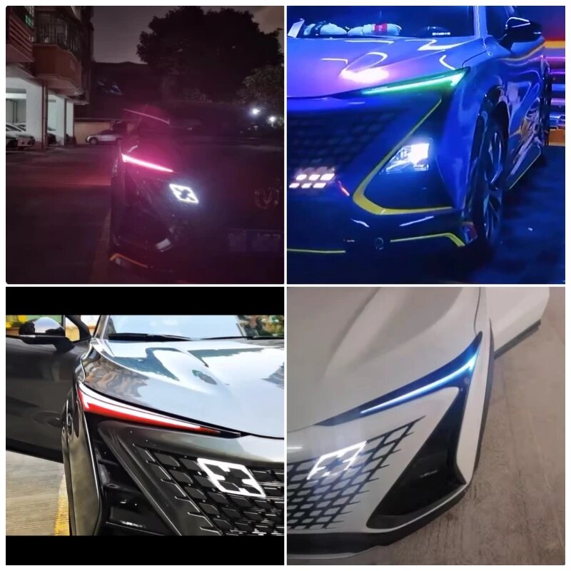 Для CHANGAN UNI-T UNIT 2020-2022 крышка фары, меняющая цвет пленки, декоративная полоса дневного света, 2 — фото 1