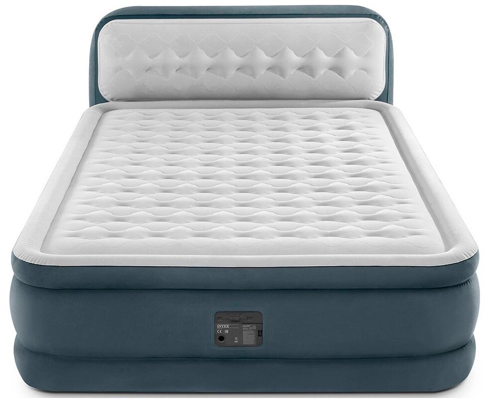 Надувная кровать Intex ULTRA PLUSH Headboard Bed (Queen), 152х236х86 см, со встроенным насосом 220V