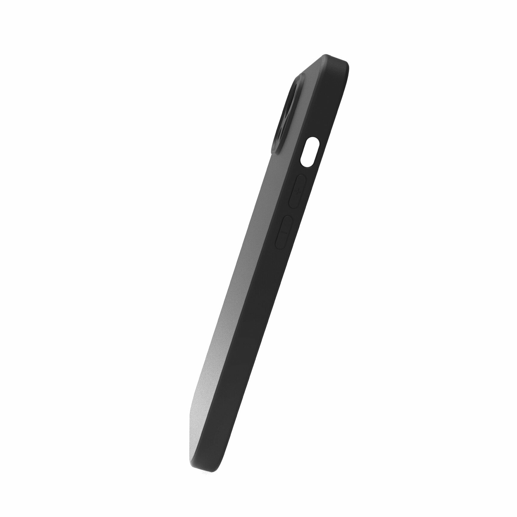 Чехол матовый для Apple iPhone 15 Plus, черный — фото 1