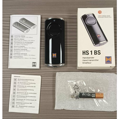 Оригинальный Пульт для ворот и шлагбаумов Hormann HS1-868-BS черный Херманн арт. 436760