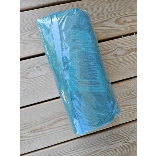 Туристический надувной коврик с насосом, с подушкой 2-х местный кемпинговый коврик темно-синий