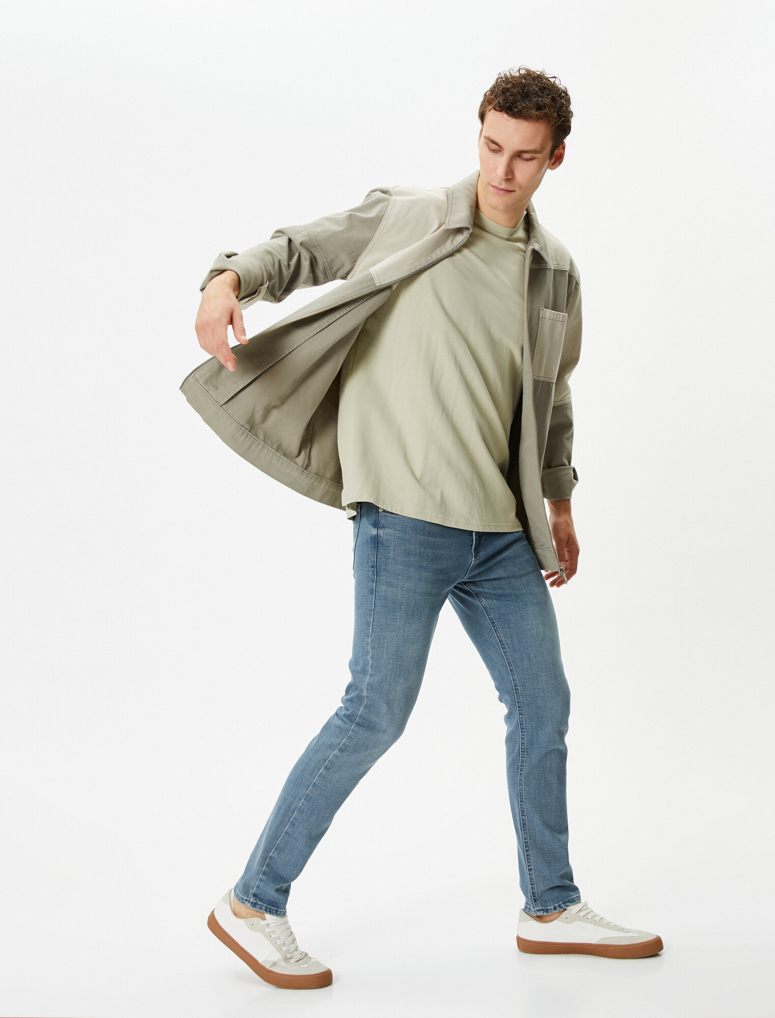 Джинсы KOTON размер W29 L30 (рост 176 см) синий серый