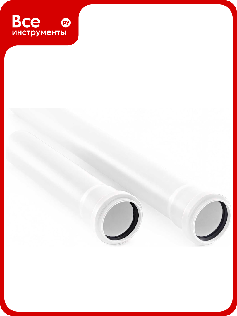 Труба RTP ПП Д 32 мм толщина стенки 18 мм белый L 1000 мм 27517