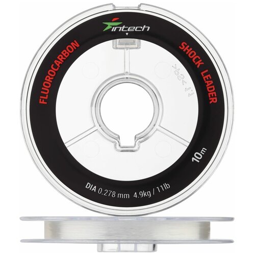 leska intech fluorocarbon shock leader 25m0178 mm 21 kg Леска флюорокарбон для рыбалки Intech FC Shock Leader 0,278мм 10м (clear)