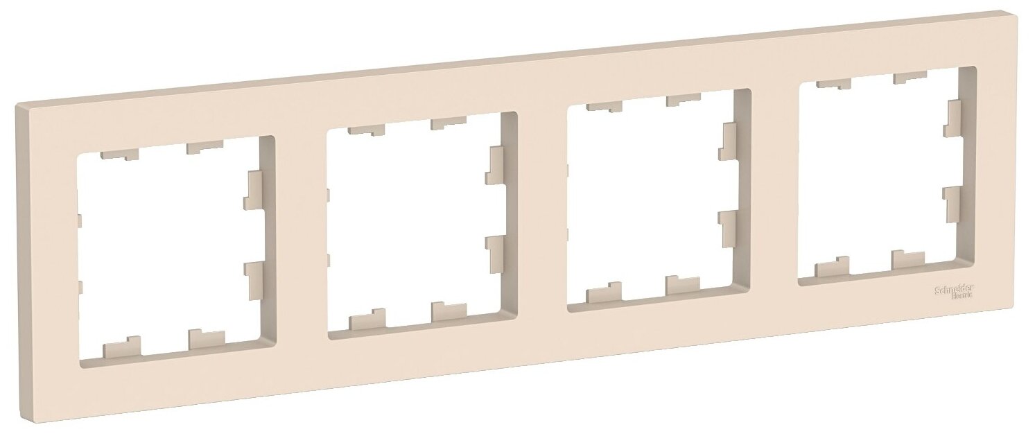 Рамка 4п Schneider Electric ATN000204 AtlasDesign, бежевый