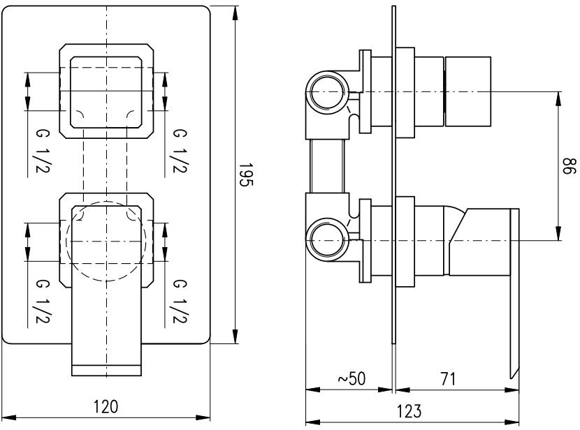 Смеситель Rav Slezak Loira LR586K для душа - фото №5