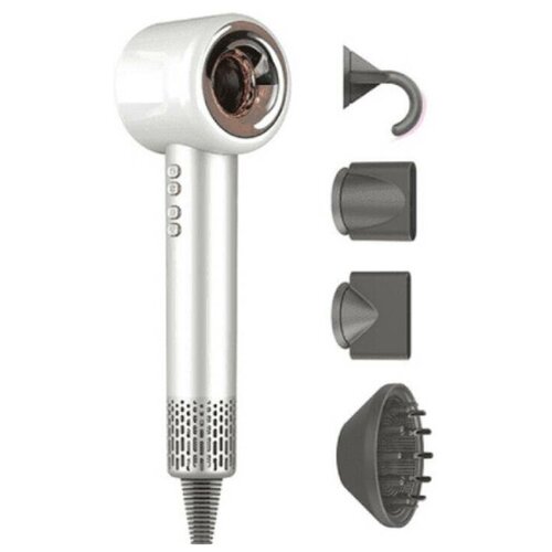 Фен для волоспрактически бесшумный4 насадкибелый 750000₽