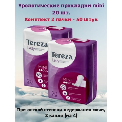 Урологические прокладки TerezaLady mini 20 шт, 2 упаковки