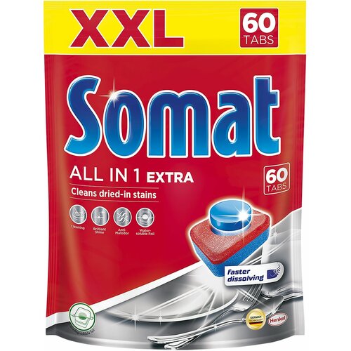 Таблетки Somat All in 1 Extra упак.60шт 2 699 154 для посудомоечных машин
