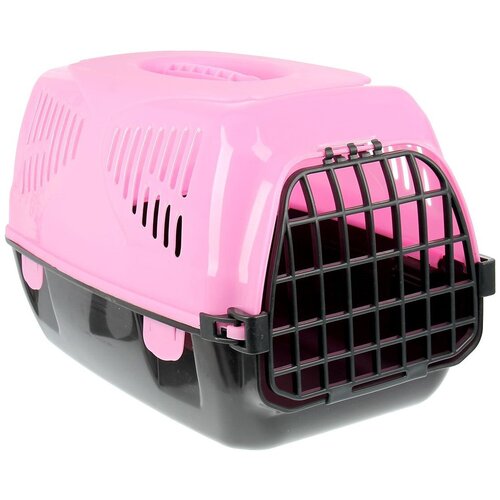 фото Переноска для животных"сириус", 33,5 х 31 х 50 см, цвет розовый 1455783 . yandex market