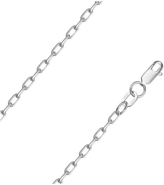 Цепь Krastsvetmet Цепь из серебра НЦ22-042-3 диаметром проволоки 0,6, серебро, 925 проба, родирование