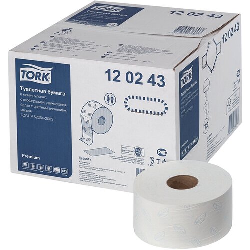 Туалетная бумага Tork в мини-рулонах 170 м (12 шт.)