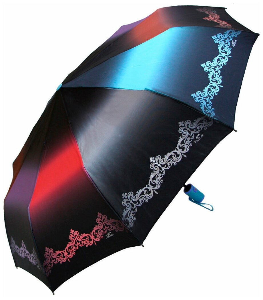 Зонт женский автомат, зонтик взрослый складной антиветер 1275/бирюзовый